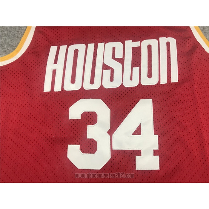 Camiseta Houston Rockets Hakeem Olajuwon #34 Mitchell & Ness 1993-94 Rojo